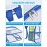 Paxiland Clear Backpack Stadium Approved 12126 with Reinforced and Wider Shoulder Straps, Small Clear Bag for Schools, Concerts, Work, Festivals and Sporting Events - Blue