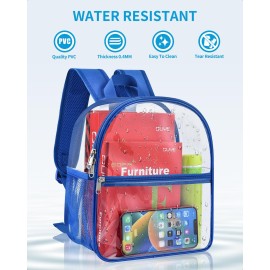 Paxiland Clear Backpack Stadium Approved 12126 with Reinforced and Wider Shoulder Straps, Small Clear Bag for Schools, Concerts, Work, Festivals and Sporting Events - Blue Paxiland Clear Backpack Stadium Approved 12126 with Reinforced and Wider Shoulder Straps, Small Clear Bag for Schools, Concerts, Work, Festivals and Sporting Events - Blue