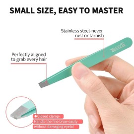TsMADDTs 6 PCS Tweezers Set for Women, Eyebrow Tweezers with Curved Scissor for Ingrown Hair, Hair Plucking Daily Beauty Tools with Leather Travel Case TsMADDTs 6 PCS Tweezers Set for Women, Eyebrow Tweezers with Curved Scissor for Ingrown Hair, Hair Plucking Daily Beauty Tools with Leather Travel Case