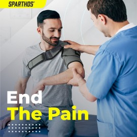 Sparthos Shoulder Brace - Support and Compression Sleeve for Torn Rotator Cuff, AC Joint Pain Relief - Arm Immobilizer Wrap, Ice Pack Pocket, Stability Strap, Dislocated Sholder - Men and Women - XXL Sparthos Shoulder Brace - Support and Compression Sleeve for Torn Rotator Cuff, AC Joint Pain Relief - Arm Immobilizer Wrap, Ice Pack Pocket, Stability Strap, Dislocated Sholder - Men and Women - XXL