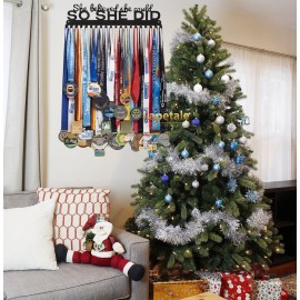 Lapetale Fashion Medal Hanger Display - She Believed She Could SO She Did - Personalized Medal Wall Hanger for Sport Race Runner Sturdy Black Steel Metal Over 60 Medals Easy to Install Lapetale Fashion Medal Hanger Display - She Believed She Could SO She Did - Personalized Medal Wall Hanger for Sport Race Runner Sturdy Black Steel Metal Over 60 Medals Easy to Install