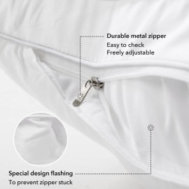 FAVRIQ 18 x 18 Pillow Inserts (Set of 2) - 18 Inch Square Interior Sofa Throw Pillow with 100% Cotton Cover - Decorative Pillow Insert Pair - White Couch Pillow FAVRIQ 18 x 18 Pillow Inserts (Set of 2) - 18 Inch Square Interior Sofa Throw Pillow with 100% Cotton Cover - Decorative Pillow Insert Pair - White Couch Pillow