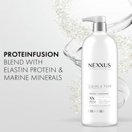 Nexxus Clean and Pure Clarifying Shampoo, With ProteinFusion, Nourished Hair Care Silicone, Dye And Paraben Free 33.8 oz Nexxus Clean and Pure Clarifying Shampoo, With ProteinFusion, Nourished Hair Care Silicone, Dye And Paraben Free 33.8 oz