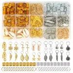 220-Piece Braiding Hair Rings - 15 Styles, Jewelry for Braids, Clips, Pendants, Headbands & Accessories