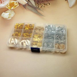 220-Piece Braiding Hair Rings - 15 Styles, Jewelry for Braids, Clips, Pendants, Headbands & Accessories