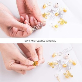 220-Piece Braiding Hair Rings - 15 Styles, Jewelry for Braids, Clips, Pendants, Headbands & Accessories