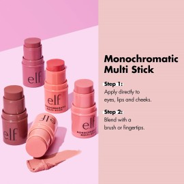 e.l.f. Monochromatic Multi Stick, Luxuriously Creamy & Blendable Color, For Eyes, Lips & Cheeks, Dazzling Peony, 0.17 Oz e.l.f. Monochromatic Multi Stick, Luxuriously Creamy & Blendable Color, For Eyes, Lips & Cheeks, Dazzling Peony, 0.17 Oz