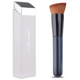 Foundation Brush, Flat Top Kabuki Foundation Brush for Liquid Makeup, Cream, Powder, Travel Size Face Foundation Blending Makeup Brushes (131)