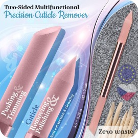GLADZY Glass Cuticle Pusher - Manicure Cuticle Stick - Crystal Glass Cuticle Remover - Professional Nail Care Tool - Genuine Czech Quality Premium File Set GLADZY Glass Cuticle Pusher - Manicure Cuticle Stick - Crystal Glass Cuticle Remover - Professional Nail Care Tool - Genuine Czech Quality Premium File Set