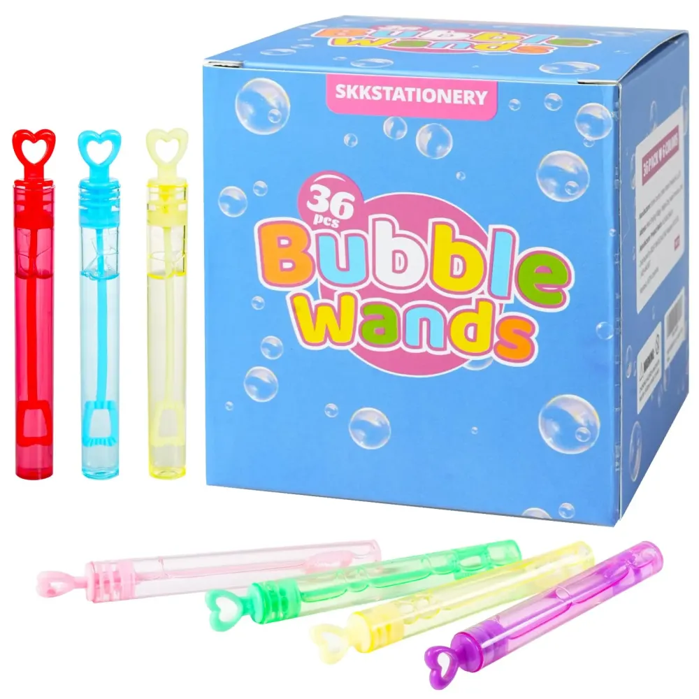 SKK Stationery 36 Pc Mini Bubble Wands, 6 Colors, Party Favors, Outdoor & Christmas Bubble Blower for Kids, Easter & Birthday SKK Stationery 36 Pc Mini Bubble Wands, 6 Colors, Party Favors, Outdoor & Christmas Bubble Blower for Kids, Easter & Birthday