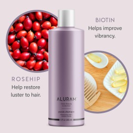 ALURAM Coconut Water Purple Shampoo for Women, Boosts Brightness, Banishes Brass, for All Hair Types, 12 Fl Oz ALURAM Coconut Water Purple Shampoo for Women, Boosts Brightness, Banishes Brass, for All Hair Types, 12 Fl Oz