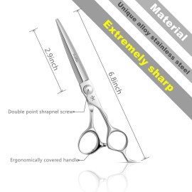Fengliren High-end Professional Extremely Very Sharp Barber Hair Cutting Scissors Hairdresser Shears For Hair 6.5 Inch Haircut Scissor Made Of Stainless Steel Alloy For Hairdressing Salon and Home Use Fengliren High-end Professional Extremely Very Sharp Barber Hair Cutting Scissors Hairdresser Shears For Hair 6.5 Inch Haircut Scissor Made Of Stainless Steel Alloy For Hairdressing Salon and Home Use
