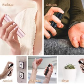 LISAPACK 8ML Atomizer Perfume Spray Bottle for Travel (3 PCS) Empty Cologne Dispenser, Portable Sprayer for Men and Women (Black, Silver, Pink) LISAPACK 8ML Atomizer Perfume Spray Bottle for Travel (3 PCS) Empty Cologne Dispenser, Portable Sprayer for Men and Women (Black, Silver, Pink)