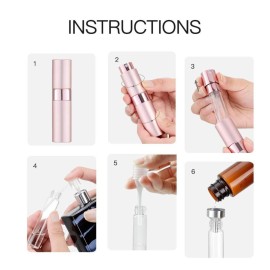 LISAPACK 8ML Atomizer Perfume Spray Bottle for Travel (3 PCS) Empty Cologne Dispenser, Portable Sprayer for Men and Women (Black, Silver, Pink) LISAPACK 8ML Atomizer Perfume Spray Bottle for Travel (3 PCS) Empty Cologne Dispenser, Portable Sprayer for Men and Women (Black, Silver, Pink)