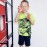 IjnUhb Toddler Boy clothes Cartoon Cotton Summer Short Sleeve T-Shirt and Shorts Kids Outfit Set (Green Dinosaur 4T