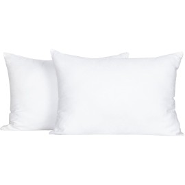 FLXXIE 2 Pack Small Cotton Down Alternative Pillows, Super Soft and Breathable Small Pillows for Sleeping, Travel, 13x18 Inches