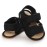 E-FAK Baby Boys Girls Summer Sandals Closed-Toe Non-Slip Rubber Sole Toddler Infant First Walker Shoes(12-18 Months Infant,01 Black