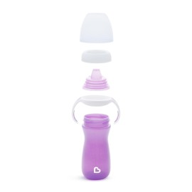 Munchkin Gentle Transition Sippy Cup with Trainer Handles, 10 Ounce, Purple Munchkin Gentle Transition Sippy Cup with Trainer Handles, 10 Ounce, Purple