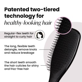 Tangle Teezer Ultimate Detangler Hairbrush for Wet & Dry Hair, Eliminates Knots & Reduces Breakage for All Hair Types, Liquorice Black Tangle Teezer Ultimate Detangler Hairbrush for Wet & Dry Hair, Eliminates Knots & Reduces Breakage for All Hair Types, Liquorice Black
