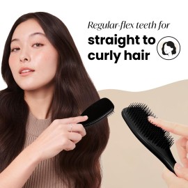 Tangle Teezer Ultimate Detangler Hairbrush for Wet & Dry Hair, Eliminates Knots & Reduces Breakage for All Hair Types, Liquorice Black Tangle Teezer Ultimate Detangler Hairbrush for Wet & Dry Hair, Eliminates Knots & Reduces Breakage for All Hair Types, Liquorice Black