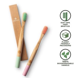 Greenzla Kids Bamboo Toothbrushes (6 Pack) | BPA Free Soft Bristles Toothbrushes | Eco-Friendly, Natural Bamboo Toothbrush Set | Biodegradable & Compostable Charcoal Wooden Toothbrushes Greenzla Kids Bamboo Toothbrushes (6 Pack) | BPA Free Soft Bristles Toothbrushes | Eco-Friendly, Natural Bamboo Toothbrush Set | Biodegradable & Compostable Charcoal Wooden Toothbrushes