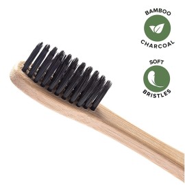 GREENZLA Bamboo Toothbrushes for Adults, Wooden Toothbrush Set with Sturdy Soft Bristles, Includes Brush Travel Case and Charcoal Dental Floss, 12 Pack GREENZLA Bamboo Toothbrushes for Adults, Wooden Toothbrush Set with Sturdy Soft Bristles, Includes Brush Travel Case and Charcoal Dental Floss, 12 Pack