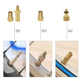 YASI Bicycle Presta Schrader Valve Adaptor, 16PCS Brass Bike Pump Adapters, Ball Pump Needle, Balloon Inflatable Toys Nozzle Inflator Adapter, Air Pump Accessories for Standard Pump or Air Compressor YASI Bicycle Presta Schrader Valve Adaptor, 16PCS Brass Bike Pump Adapters, Ball Pump Needle, Balloon Inflatable Toys Nozzle Inflator Adapter, Air Pump Accessories for Standard Pump or Air Compressor