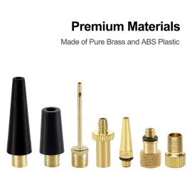 YASI Bicycle Presta Schrader Valve Adaptor, 16PCS Brass Bike Pump Adapters, Ball Pump Needle, Balloon Inflatable Toys Nozzle Inflator Adapter, Air Pump Accessories for Standard Pump or Air Compressor YASI Bicycle Presta Schrader Valve Adaptor, 16PCS Brass Bike Pump Adapters, Ball Pump Needle, Balloon Inflatable Toys Nozzle Inflator Adapter, Air Pump Accessories for Standard Pump or Air Compressor