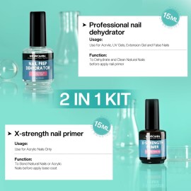 Morovan Nail Prep Dehydrate and Primer X-strength, No Burn Non Acid Nail Primer and Dehydrator for Acrylic Powder Fast Dry 0.5oz Morovan Nail Prep Dehydrate and Primer X-strength, No Burn Non Acid Nail Primer and Dehydrator for Acrylic Powder Fast Dry 0.5oz
