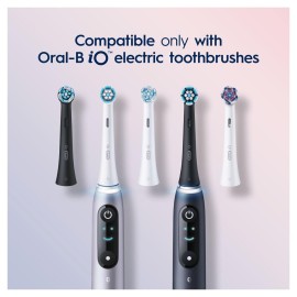 Oral-B iO Gentle Care Electric Toothbrush Head, Twisted & Angled Bristles for Deeper Plaque Removal, Pack of 4 Toothbrush Heads, Suitable for Mailbox, White
