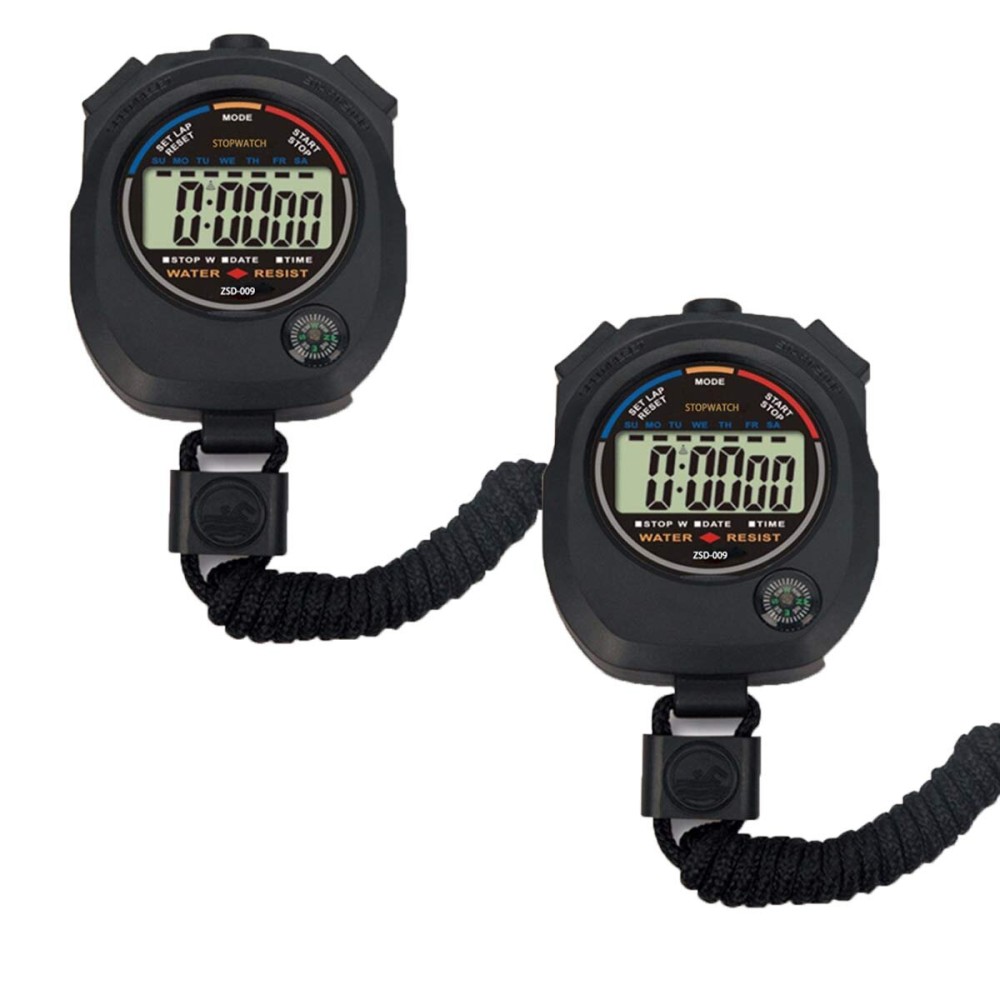 Pgzsy 2 Pack Multi-Function Electronic Digital Sport Stopwatch Timer, Large Display with Date Time and Alarm Function,Suitable for Sports Coaches Fitness Coaches and Referees,Pgzsy Pgzsy 2 Pack Multi-Function Electronic Digital Sport Stopwatch Timer, Large Display with Date Time and Alarm Function,Suitable for Sports Coaches Fitness Coaches and Referees,Pgzsy