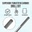 Makartt Cuticle Nail Drill Bit,Safety Tungsten Carbide Cuticle Remover Drill Bit Needle Bit Under Nail Cleaner Dead Skin Nail Prepare 3/32\'\' for Electric Nail File Nail Buffer Bit-3XF (Silver,Fine)