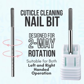 Makartt Cuticle Nail Drill Bit,Safety Tungsten Carbide Cuticle Remover Drill Bit Needle Bit Under Nail Cleaner Dead Skin Nail Prepare 3/32\'\' for Electric Nail File Nail Buffer Bit-3XF (Silver,Fine) Makartt Cuticle Nail Drill Bit,Safety Tungsten Carbide Cuticle Remover Drill Bit Needle Bit Under Nail Cleaner Dead Skin Nail Prepare 3/32\'\' for Electric Nail File Nail Buffer Bit-3XF (Silver,Fine)