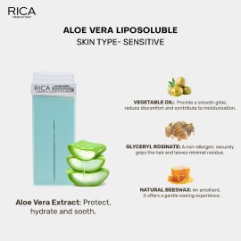 Rica Aloe Vera Roll-On Wax Kit (Set of 2 Refill Wax) 100 ML - Made in Italy Rica Aloe Vera Roll-On Wax Kit (Set of 2 Refill Wax) 100 ML - Made in Italy