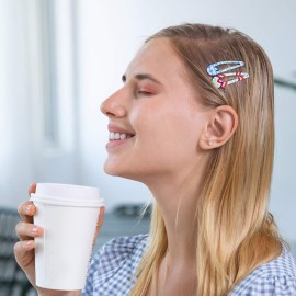 120 Pcs Funtopia 2 Inch Candy Color Barrettes and Non-Slip Metal Snap Hair Accessories for Kids, Teens, and Women (40 Assorted Colors)