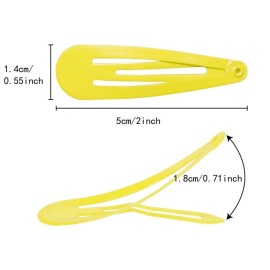 120 Pcs Funtopia 2 Inch Candy Color Barrettes and Non-Slip Metal Snap Hair Accessories for Kids, Teens, and Women (40 Assorted Colors)