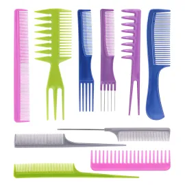 Oneleaf Hair Comb Stylists Professional Styling Comb Set Variety Pack Great for All Hair Types & Styles, Colorful