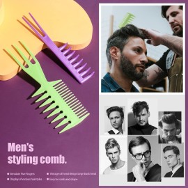 Oneleaf Hair Comb Stylists Professional Styling Comb Set Variety Pack Great for All Hair Types & Styles, Colorful