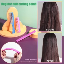 Oneleaf Hair Comb Stylists Professional Styling Comb Set Variety Pack Great for All Hair Types & Styles, Colorful