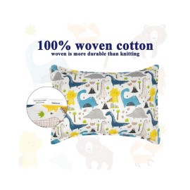 ALVABABY Toddler Pillowcases 2 Pack Organic Cotton Kids Pillow Cover Fit 13x 18 or 12x16 Envelope for Girl Boy Sleepy Travel Dinosaur Bear(Pillowcase Only) ALVABABY Toddler Pillowcases 2 Pack Organic Cotton Kids Pillow Cover Fit 13x 18 or 12x16 Envelope for Girl Boy Sleepy Travel Dinosaur Bear(Pillowcase Only)