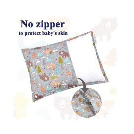 ALVABABY Toddler Pillowcases 2 Pack Organic Cotton Kids Pillow Cover Fit 13x 18 or 12x16 Envelope for Girl Boy Sleepy Travel Dinosaur Bear(Pillowcase Only) ALVABABY Toddler Pillowcases 2 Pack Organic Cotton Kids Pillow Cover Fit 13x 18 or 12x16 Envelope for Girl Boy Sleepy Travel Dinosaur Bear(Pillowcase Only)