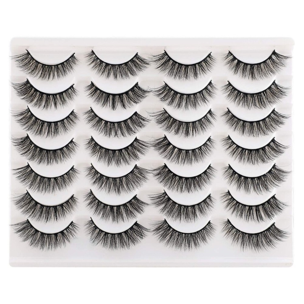 Newcally Lashes False Eyelashes Cat Eyes Wispy Natural Faux Mink Lashes 14 Pairs Pack Light Volume Short Fake Eye Lashes Multipack Newcally Lashes False Eyelashes Cat Eyes Wispy Natural Faux Mink Lashes 14 Pairs Pack Light Volume Short Fake Eye Lashes Multipack