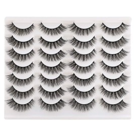 Newcally Lashes False Eyelashes Cat Eyes Wispy Natural Faux Mink Lashes 14 Pairs Pack Light Volume Short Fake Eye Lashes Multipack Newcally Lashes False Eyelashes Cat Eyes Wispy Natural Faux Mink Lashes 14 Pairs Pack Light Volume Short Fake Eye Lashes Multipack
