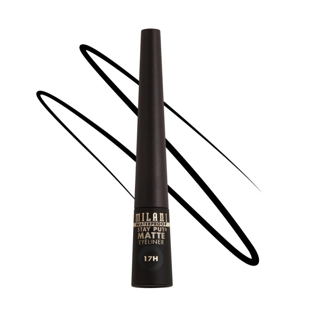 Milani Stay Put Matte Liquid Eyeliner - Black, Waterproof, 17H Wear, Cruelty-Free, Vegan, Smudgeproof, Long Lasting Milani Stay Put Matte Liquid Eyeliner - Black, Waterproof, 17H Wear, Cruelty-Free, Vegan, Smudgeproof, Long Lasting
