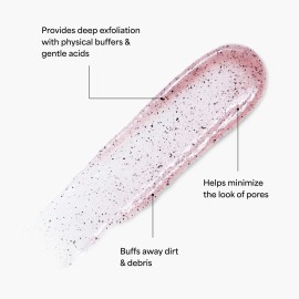 TULA Skin Care So Poreless Exfoliating Blackhead Scrub - Powerful and Gentle Exfoliation, Refreshing and Smoothing, Contains Probiotic Extracts, Volcanic Sand, Pink Salt, and Witch Hazel, 2.89 oz.