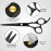 Professional Home Hair Cutting Kit Home Haircutting Scissors Barber Salon Home Thinning Shears Kit with Comb Case for Men Women Black