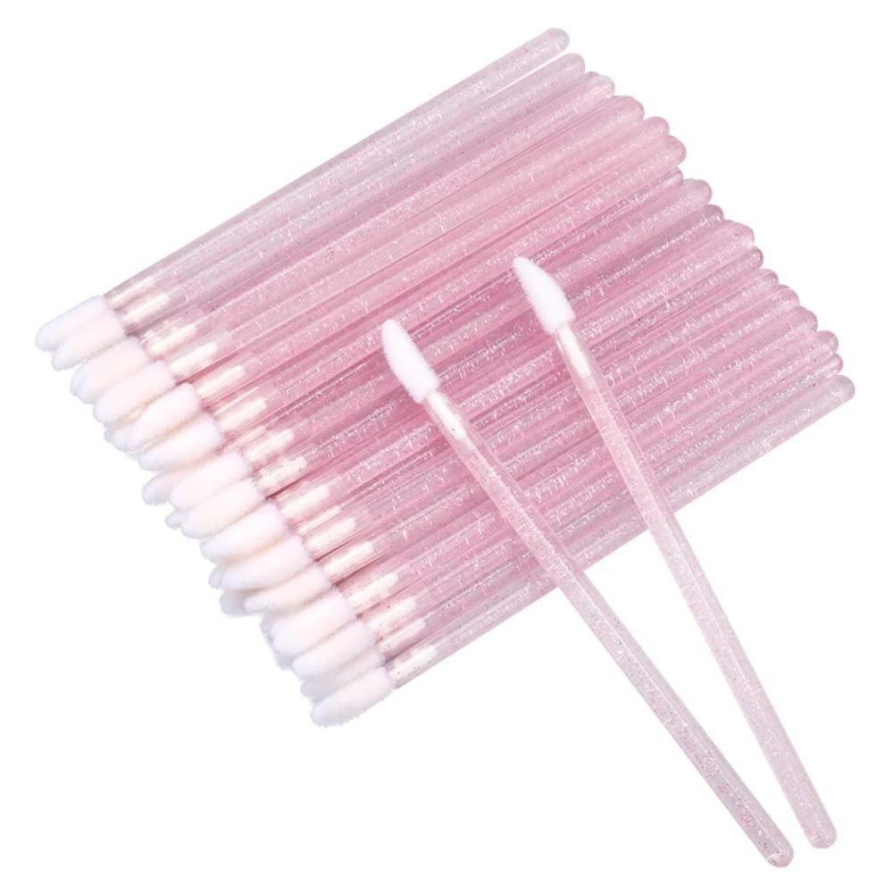 G2PLUS 100PCS Glitter Crystal Lip Brush, Disposable Lip Brushes, Lip Gloss Applicators,Lip Gloss Wands Applicator Perfect Makeup Tool Kits (Pink) G2PLUS 100PCS Glitter Crystal Lip Brush, Disposable Lip Brushes, Lip Gloss Applicators,Lip Gloss Wands Applicator Perfect Makeup Tool Kits (Pink)
