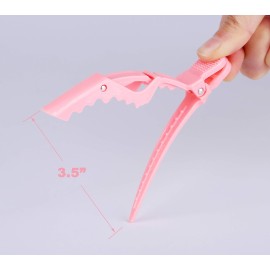 HH&LL Hair clips for Styling 12 pcs - Wide Teeth & Double-Hinged Design - Alligator Styling Sectioning Clips of Professional Hair Salon Quality (Colorful) HH&LL Hair clips for Styling 12 pcs - Wide Teeth & Double-Hinged Design - Alligator Styling Sectioning Clips of Professional Hair Salon Quality (Colorful)