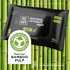 Pee Safe Intimate Wipes for Men, Biodegradable, pH balanced - 40 Wipes (Pack of 4) Pee Safe Intimate Wipes for Men, Biodegradable, pH balanced - 40 Wipes (Pack of 4)