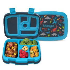Bentgo Kids Prints Leak-Proof, 5-Compartment Bento-Style Kids Lunch Box - Ideal Portion Sizes for Ages 3-7, Durable, Drop-Proof, Dishwasher Safe, & Made with BPA-Free Materials (Dinosaur) Bentgo Kids Prints Leak-Proof, 5-Compartment Bento-Style Kids Lunch Box - Ideal Portion Sizes for Ages 3-7, Durable, Drop-Proof, Dishwasher Safe, & Made with BPA-Free Materials (Dinosaur)